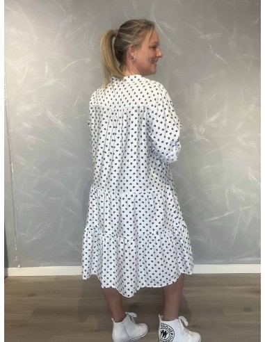 Bagside af hvid A-kjole til kvinder – TIPPY