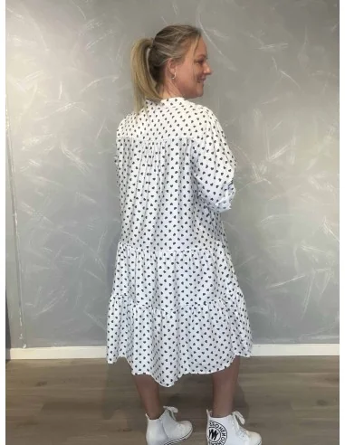 Bagside af hvid A-kjole til kvinder – TIPPY