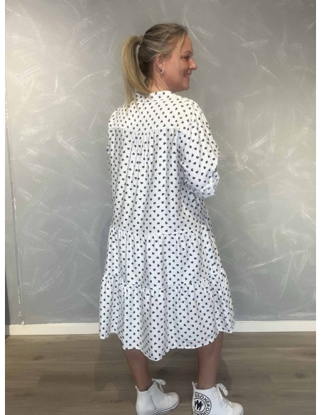 Bagside af hvid A-kjole til kvinder – TIPPY
