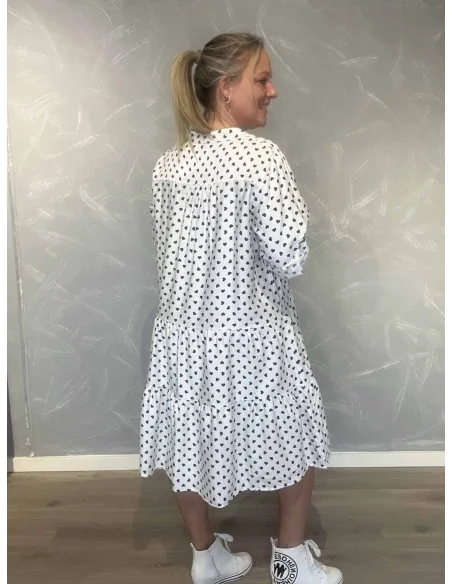 Bagside af hvid A-kjole til kvinder – TIPPY