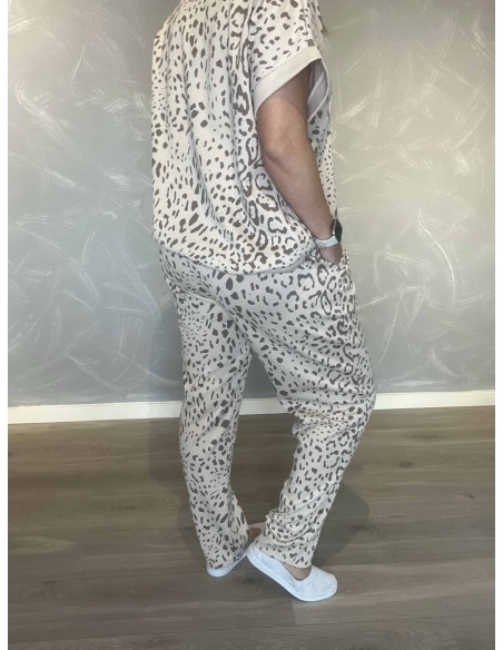 Bagside af beige sweatbukser til kvinder – TIPPY