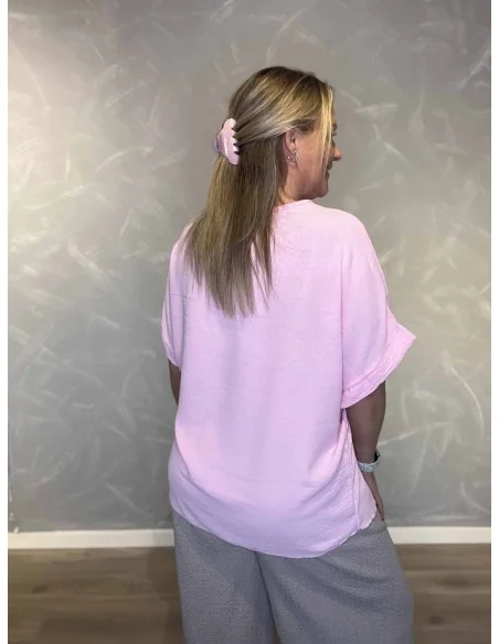 Bagside af rosa bluse til kvinder – TIPPY