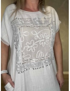 Sand kjole med sølvprint til kvinder – Tippy Collection 2