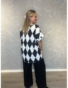 Sort sæt med harlekin mønster til kvinder – Tippy Collection 2