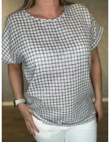 Småternet vævet detalje på bluse – TIPPY