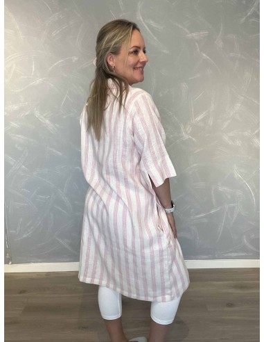 Bagside af sand/rosa tunika til kvinder – TIPPY