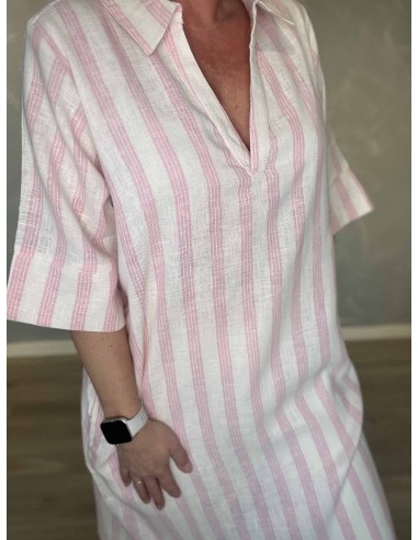 Krave detalje på sand/rosa tunika – TIPPY