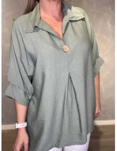 Grøn bluse med fald til kvinder – TIPPY Collection 2