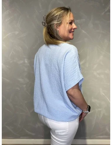 Bagside af sky bluse til kvinder – TIPPY