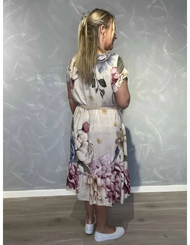 Bagside af beige kjole til kvinder – TIPPY