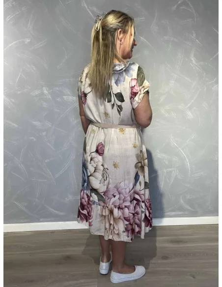 Bagside af beige kjole til kvinder – TIPPY