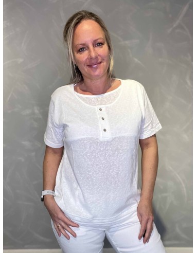 Hvid bluse med lag-på-lag til kvinder – TIPPY Design