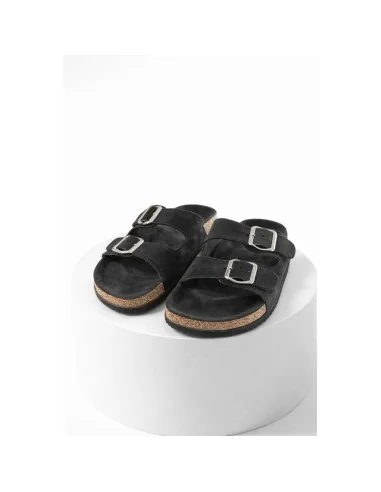 Sort sandaler med spænder til kvinder – TIPPY Vanting