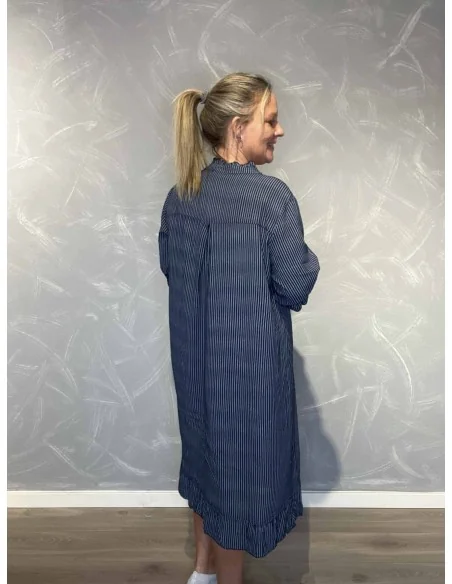 Bagside af blå kjole til kvinder – TIPPY