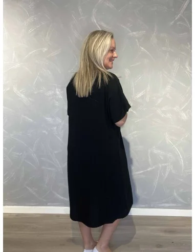 Bagside af sort kjole til kvinder – TIPPY