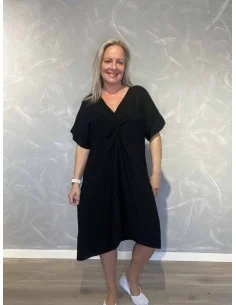 Sort kjole med knude til kvinder – TIPPY Collection