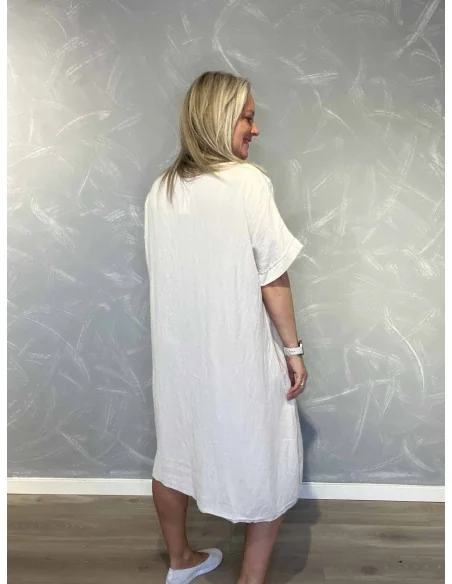 Bagside af sand kjole til kvinder – TIPPY