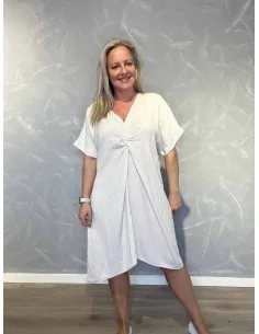 Sand kjole med knude til kvinder – TIPPY Collection