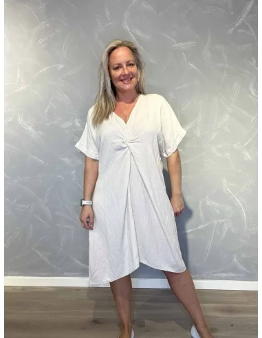 Sand kjole med knude til kvinder – TIPPY Collection