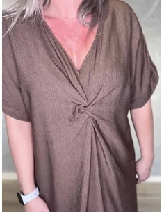 Brun kjole med knude til kvinder – TIPPY Collection 2