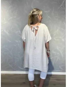 Sand tunika med sløjfe bagpå til kvinder – TIPPY Collection 2