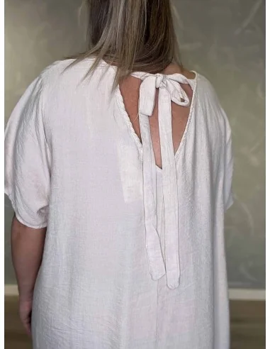 Sløjfe bagpå sand tunika – TIPPY