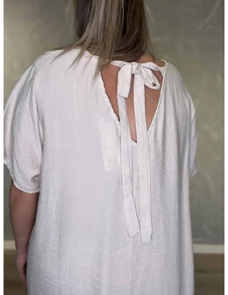 Sløjfe bagpå sand tunika – TIPPY