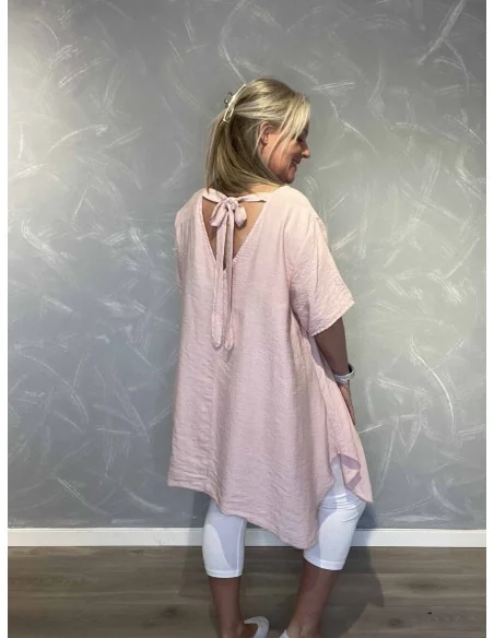 Bagside af rosa tunika til kvinder – TIPPY