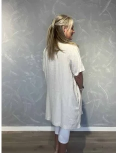Sand tunika med krave og lomme til kvinder – Design by TIPPY 2