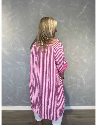 Bagside af pink storskjorte til kvinder – TIPPY