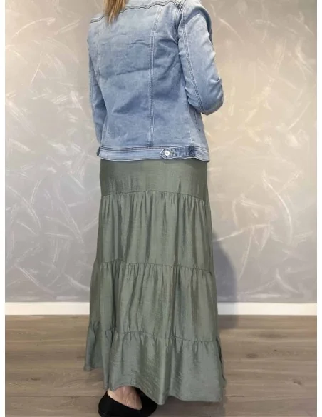 Bagside af grøn nederdel til kvinder – TIPPY