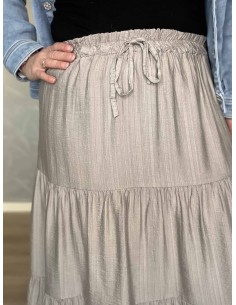 Grå nederdel med lag til kvinder – TIPPY Collection 2