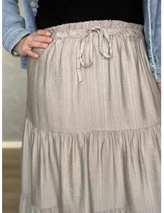 Grå nederdel med lag til kvinder – TIPPY Collection 2