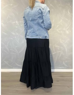 Sort nederdel med lag til kvinder – TIPPY Collection 2
