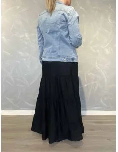 Sort nederdel med lag til kvinder – TIPPY Collection 2