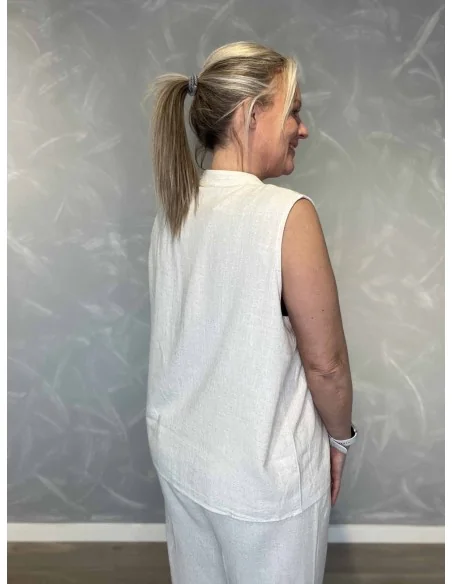 Bagside af sand skjorte til kvinder – TIPPY