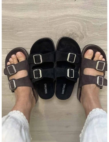 Sandaler med spænder | Sort | TIPPY
