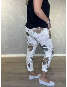 “Blomster sweatpants knickers med stræk til kvinder – TIPPY Italian Select” 2
