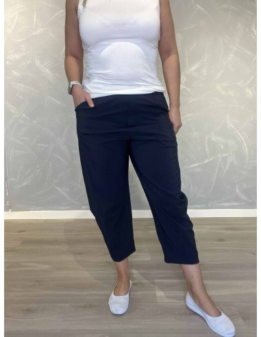 Navy bukser 7/8 med klassisk pasform til kvinder – TIPPY Collection