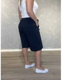 Navy lange shorts med snøre til kvinder – TIPPY Collection 2