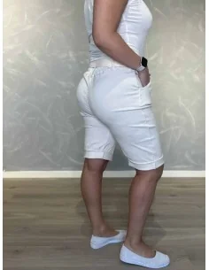 Hvid shorts med bælte til kvinder – TIPPY Italian Select 2