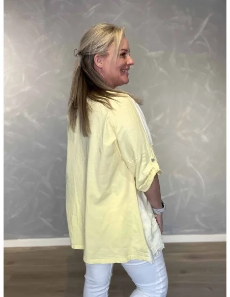 Bagside af gul tunika til kvinder – TIPPY