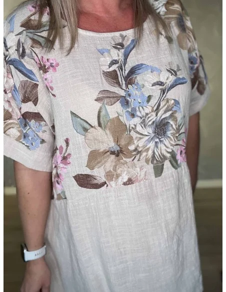 Blomster overdel på tunika – TIPPY