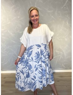 Sand 2 delt maxi kjole med blomsterprint til kvinder – TIPPY Collection
