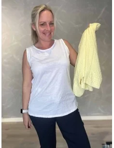 Gul bluse med separat top og sølvdetaljer til kvinder – TIPPY Collection 2