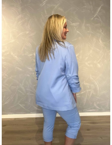 Bagside af sky blazer jakke med satin foer – TIPPY