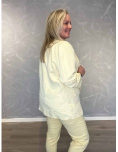 Gul blazer jakke med rynkede ærmer til kvinder – TIPPY Collection 2