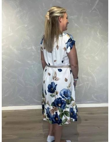Bagside af kjole med blomsterprint – TIPPY