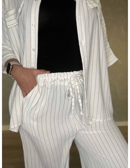 Sæt stribet komfort | Jeans blå | TIPPY