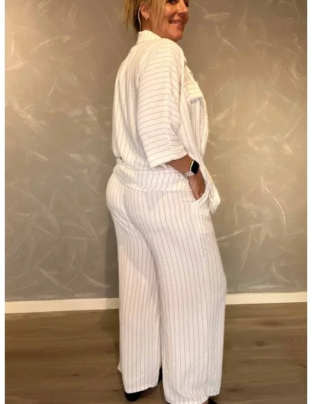Sæt stribet komfort | Jeans blå | TIPPY